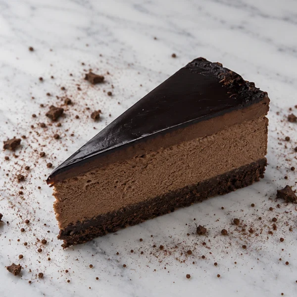 Belgian Chocolate Mousse Cake Slice