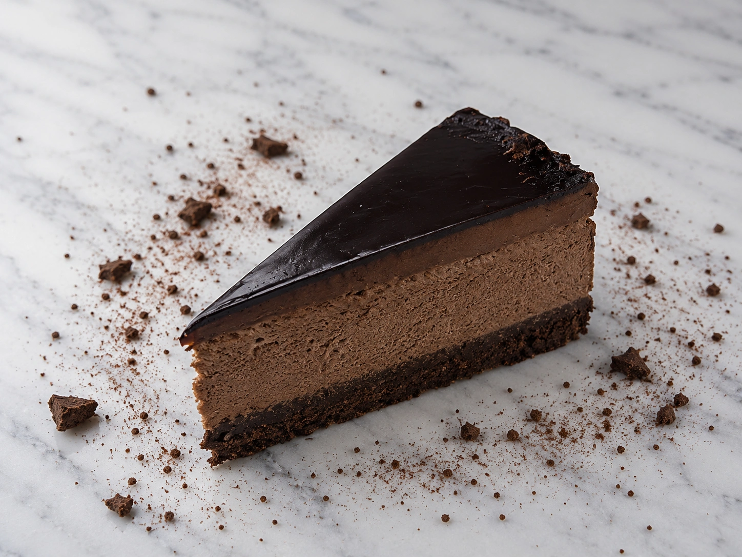 1 (12) Special X-Large Belgian Chocolate Mousse Cake Slice with Whipped Cream – Silky Layered Dessert - Image 1