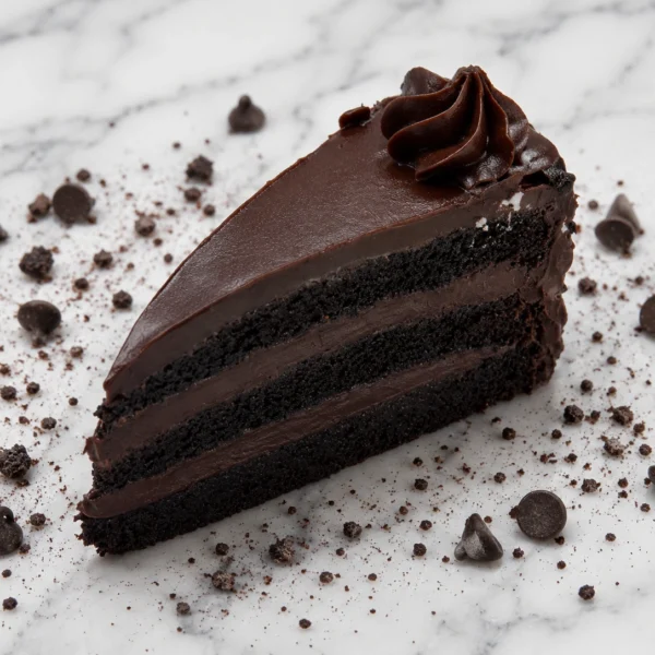 Triple Chocolate Cake Slice