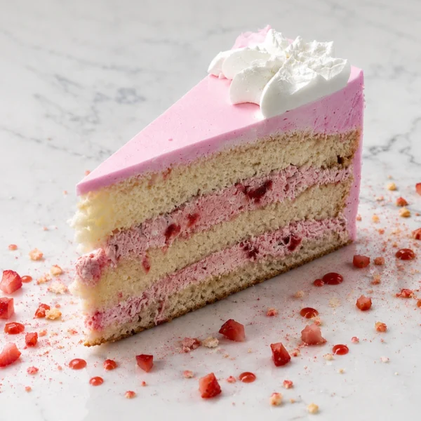 Strawberry Tres Leches Cake Slice