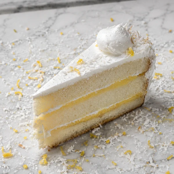 Coconut Lemon Cake Slice