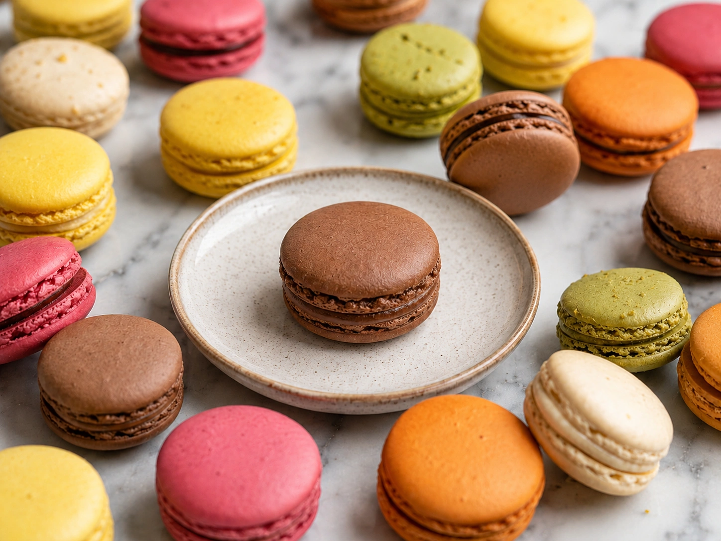 1 (7) Premium %100 Almond Flour Organic French Macarons Gourmet Collection - Image 1