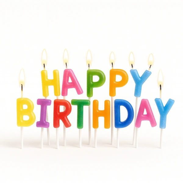 'Happy Birthday' Candles
