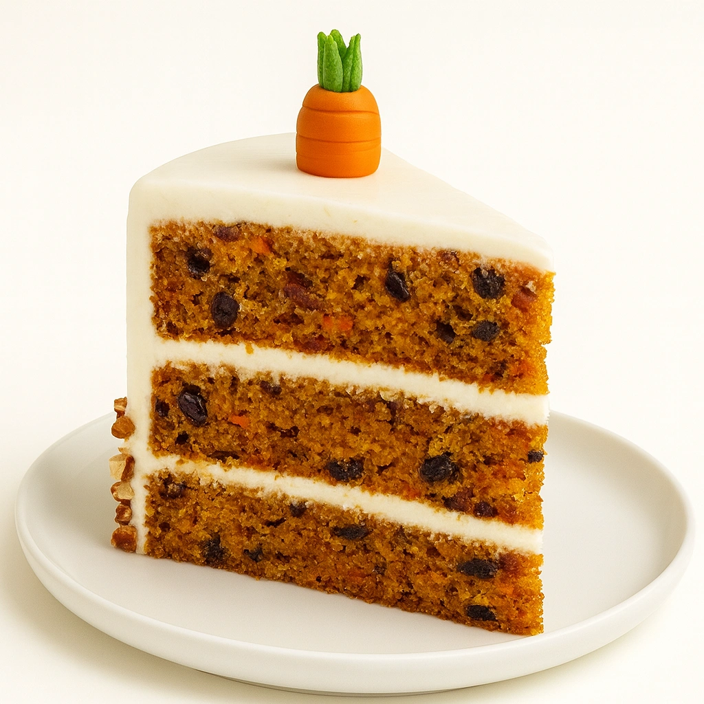 30dfb5d5-03f0-427c-ba0e-eed3a53b66d8 Fresh X-Large Handmade Carrot Cake Slice with Whip Cream - Image 1