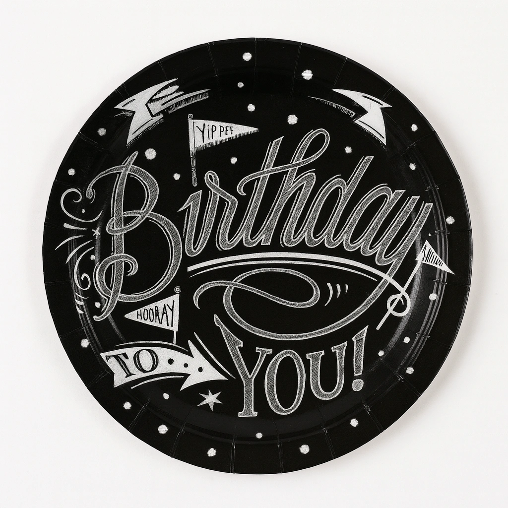 3101213a-b9aa-42b1-90e2-ee1eabaeca8d Happy Birthday Written Paper Cake Plates - Image 1