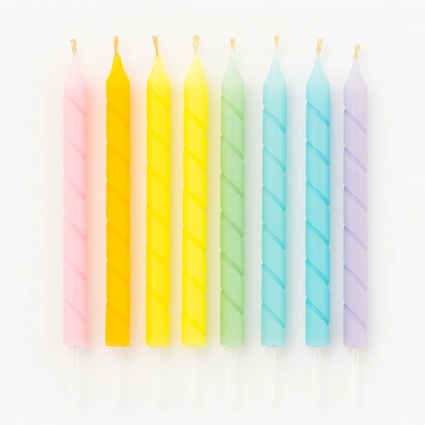 Pastel Colored Special Birthday Candles