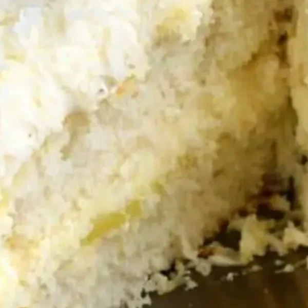 Fresh X-Large Coconut Lemon Cake Slice with Whip Cream