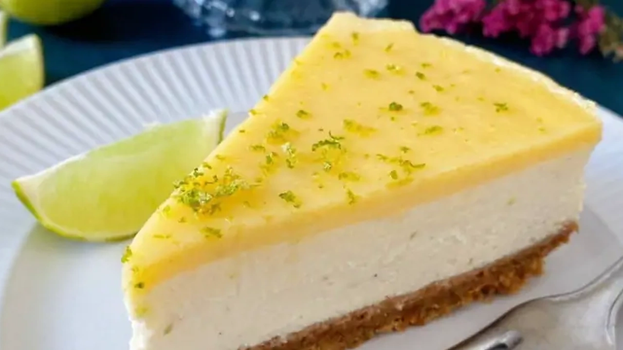 Gourmet Key Lime Cheesecake Slice with Whip Cream Gourmet Key Lime Cheesecake Slice with Whip Cream - Image 1