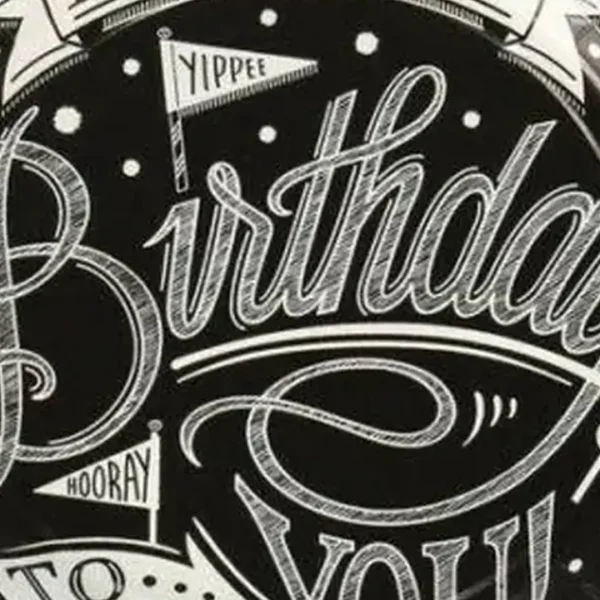 Happy Birthday Written Paper Cake Plates