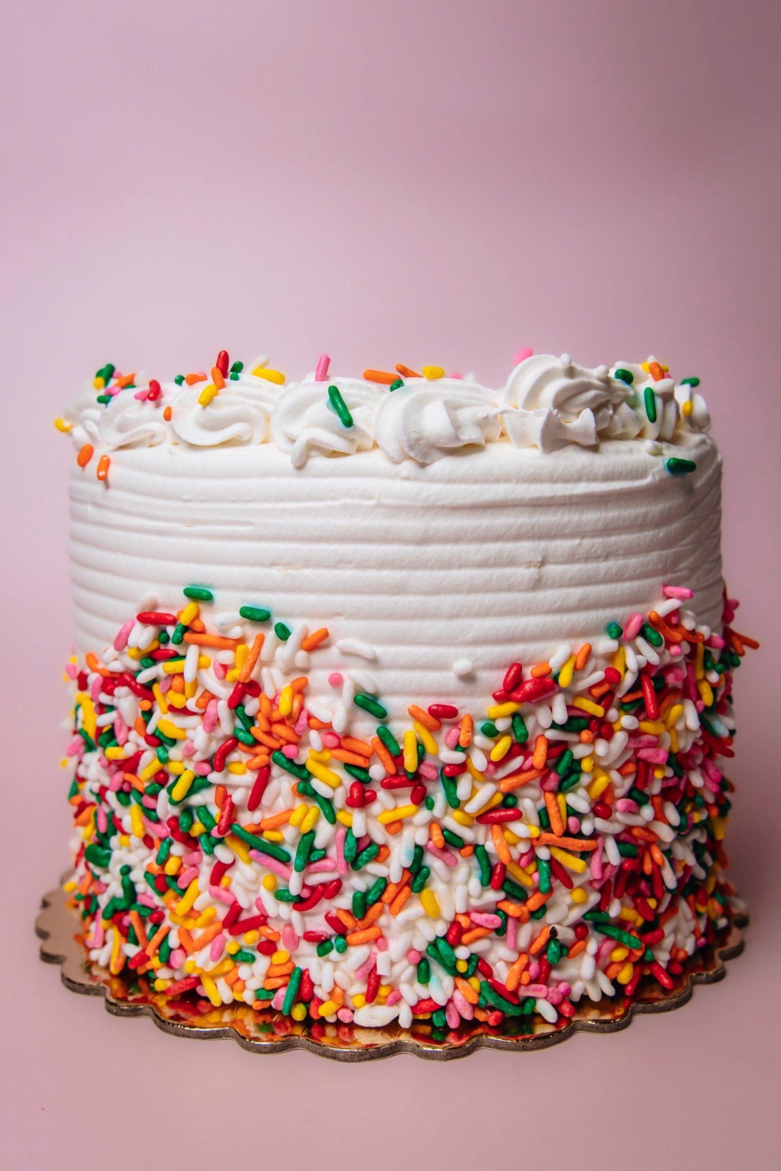 NYBakery&Desserts-340 Whole Funfetti Buttercream Cake – Colorful Mini Birthday Cake with Sprinkles - Image 1