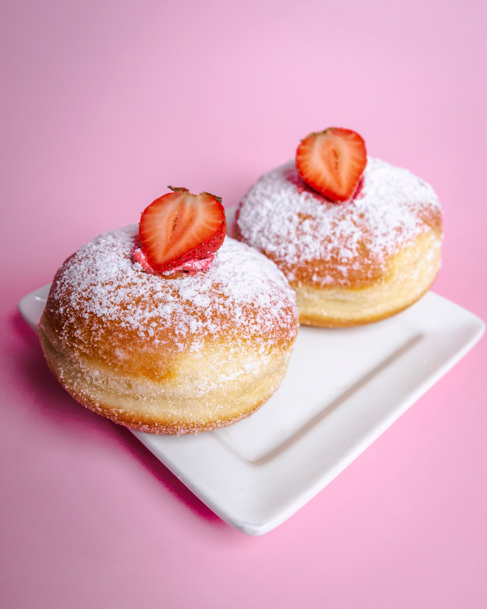 NYBakery&Desserts-44 Freshly Baked Strawberry Bomboloni – Italian Filled Donut with Strawberry Cream - Image 1