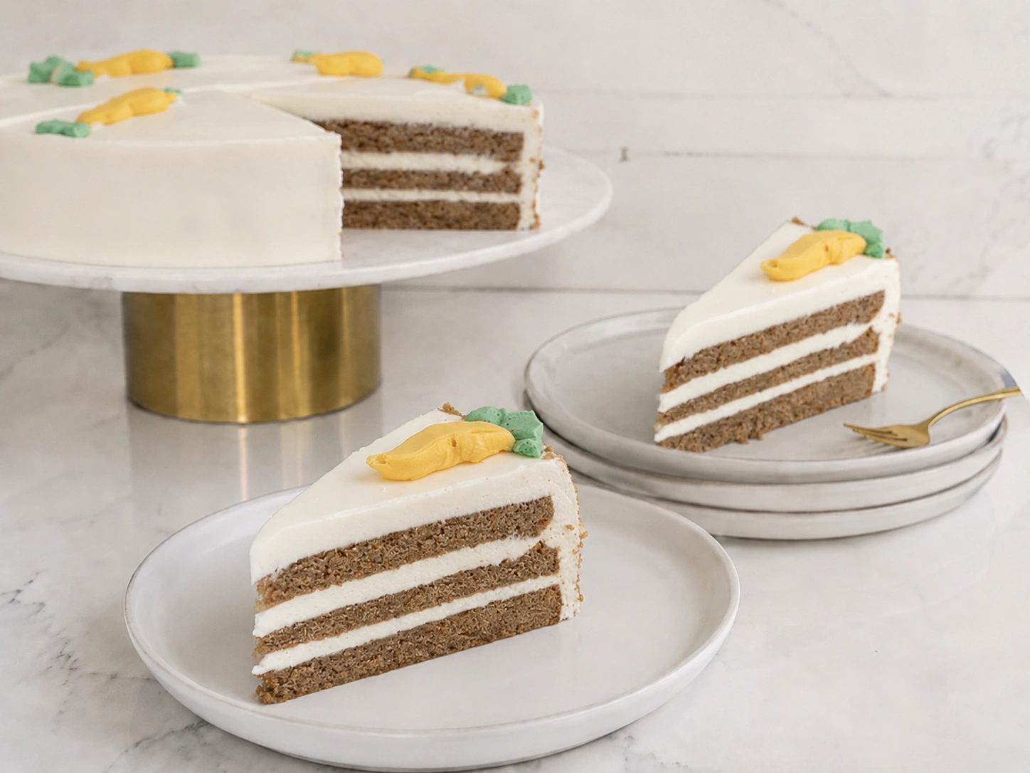 carrot cake Fresh X-Large Handmade Carrot Cake Slice with Whipped Cream – Classic Spiced Dessert - Image 1
