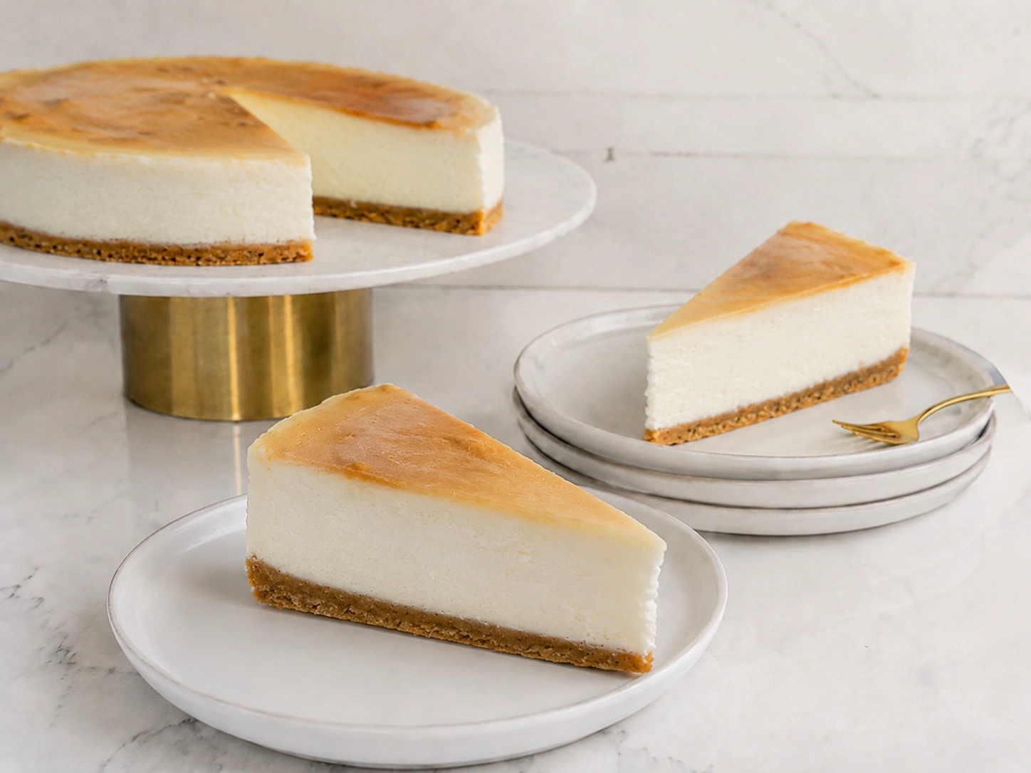 ny style Special X-Large NY Style Cheesecake Slice with Whipped Cream - Image 1