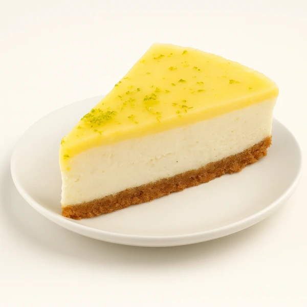 Gourmet Key Lime Cheesecake Slice with Whip Cream