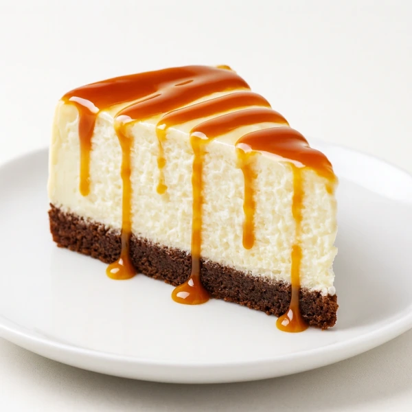X-Large Caramel Cheesecake Slice with Whip Cream