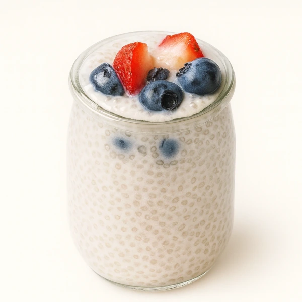 Fresh Chia Pudding X-L Topped with Berries