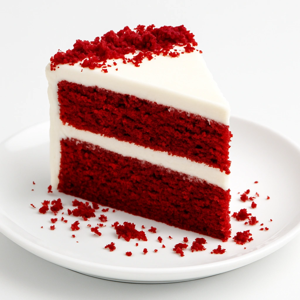 nybd (8) X-Large Red Velvet Cake Slice with Whip Cream - Image 1