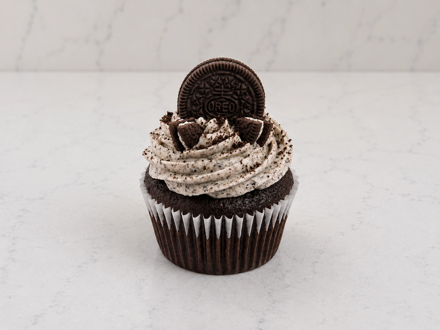 oreo cupcake Fresh Handmade Oreo Cupcake – Cookies & Cream Frosted Treat - Image 1