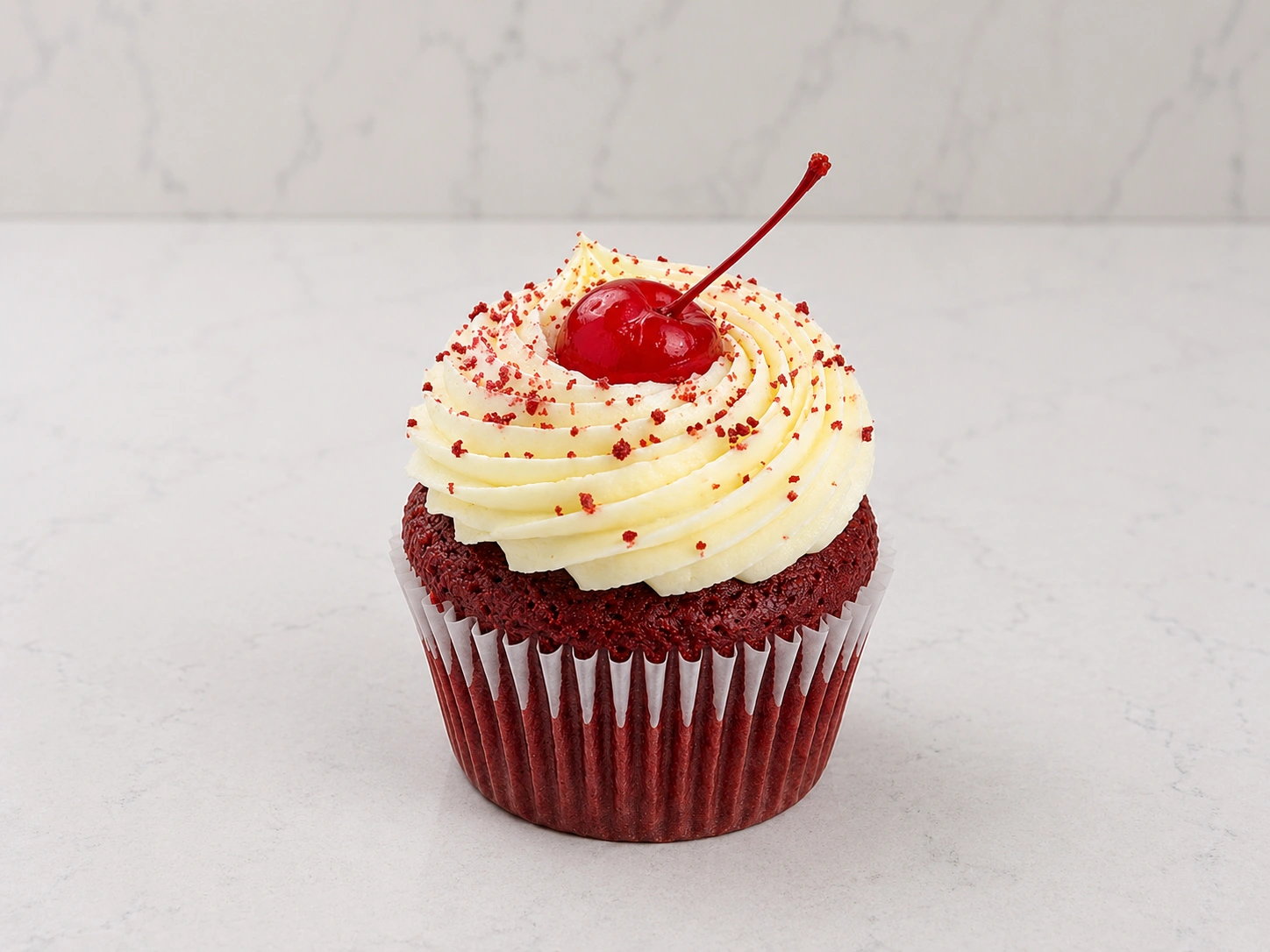 red velvet cupcake Fresh Handmade Red Velvet Cupcake – Classic Creamy Frosted Treat - Image 1