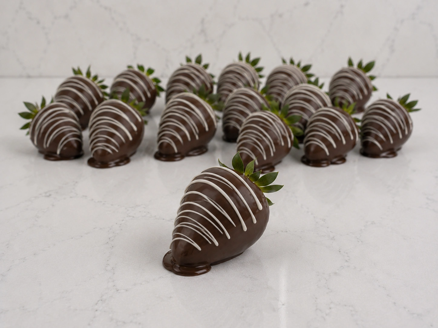 single strawnerry Belgian Chocolate Covered Strawberries – Fresh Organic Strawberries - Image 1
