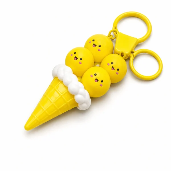 Ice Cream Keychain – Yellow